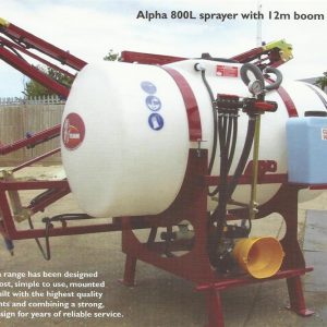 New Team Alpha 12m 800L tractor mounted (Low cost, simple to use sprayer)