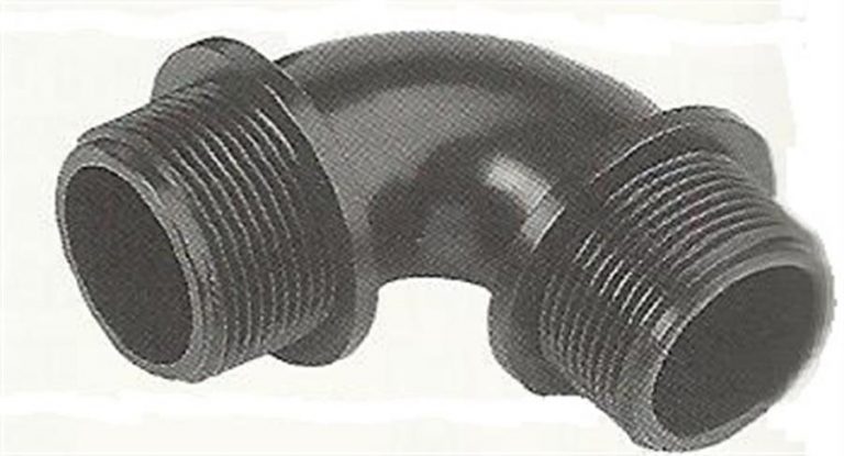 4 Inch 90 Degree Elbow Connector For Dust Collection Systems - ABS Plastic