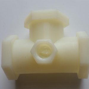 Tee Female Pipe Thread with 1/4" guage port NPT (Nylon Fitting)