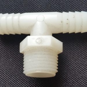 Tees male pipe thread by hose barbs MPT (Nylon Fitting)